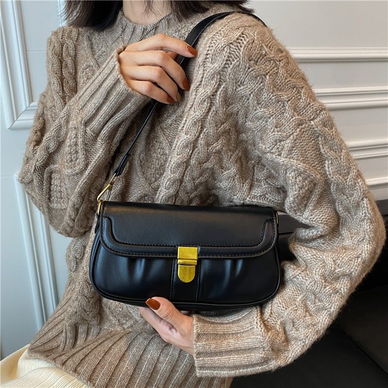 Liza Crossbody-handväska I Lyxläder För Kvinnor - Svart