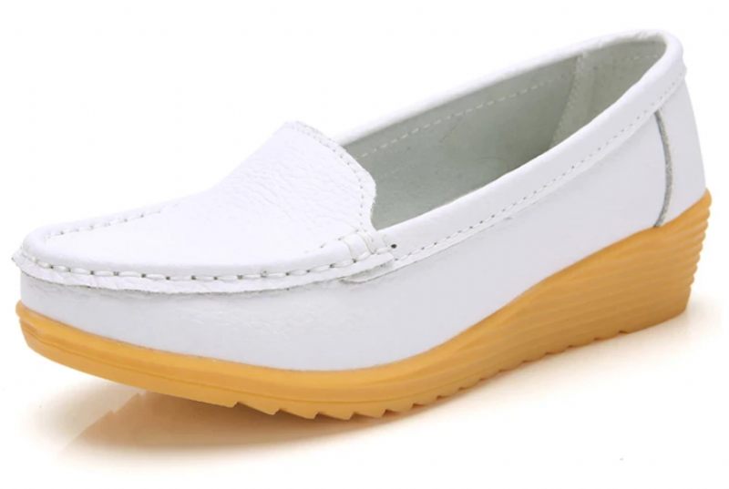 Liza Dam Loafer Platform Läderskor - Vit
