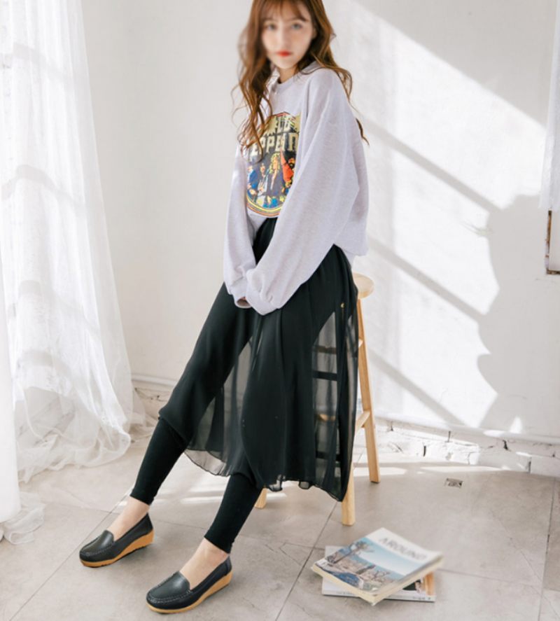 Liza Dam Loafer Platform Läderskor - Vit