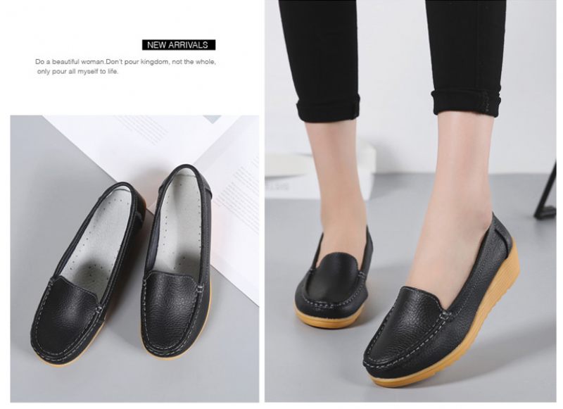 Liza Dam Loafer Platform Läderskor - Vit
