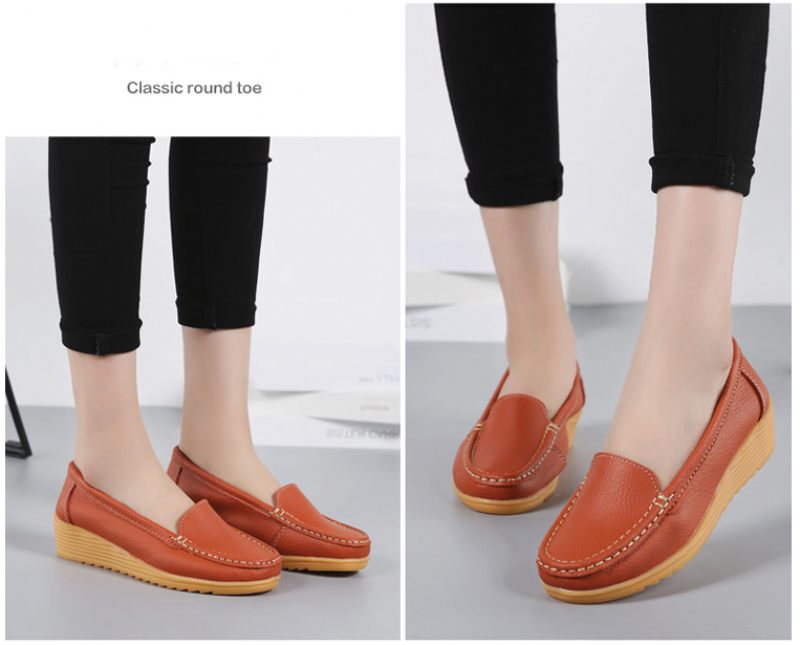 Liza Dam Loafer Platform Läderskor - Vit
