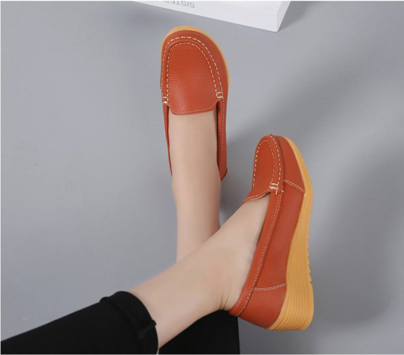 Liza Dam Loafer Platform Läderskor - Vit