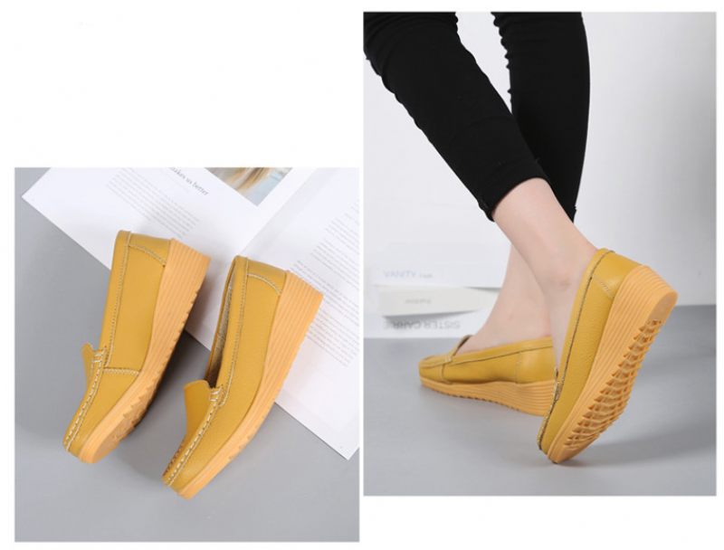 Liza Dam Loafer Platform Läderskor - Vit