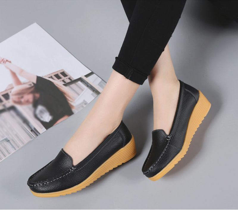 Liza Dam Loafer Platform Svarta Skor - Svart