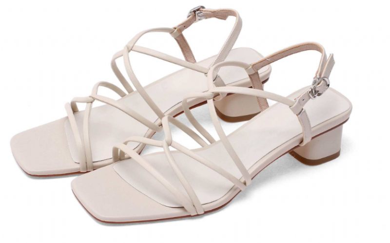 Liza Högkvalitativ Sandal Med Mellanklack För Kvinnor - Beige