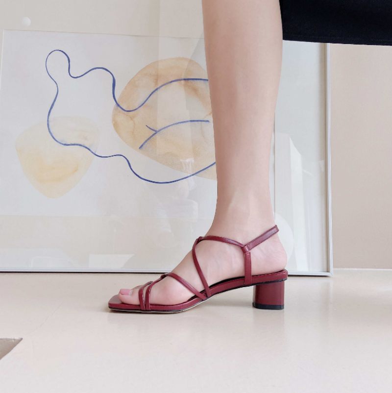 Liza Högkvalitativ Sandal Med Mellanklack För Kvinnor - Beige