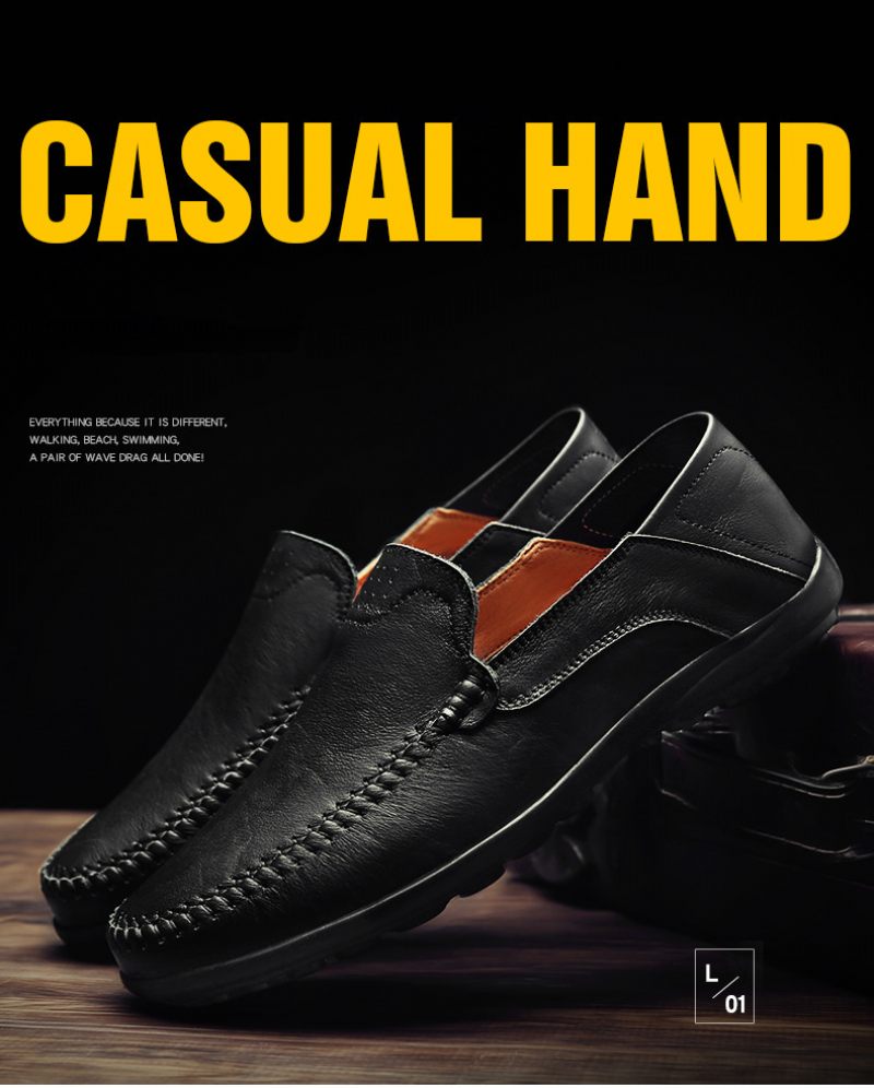Loaiz Loaferskor För Män - Black Hollow