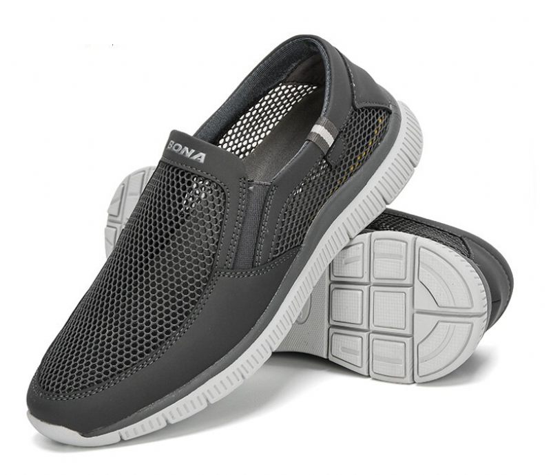 Loky Slip-on Sneakers För Män - Grå