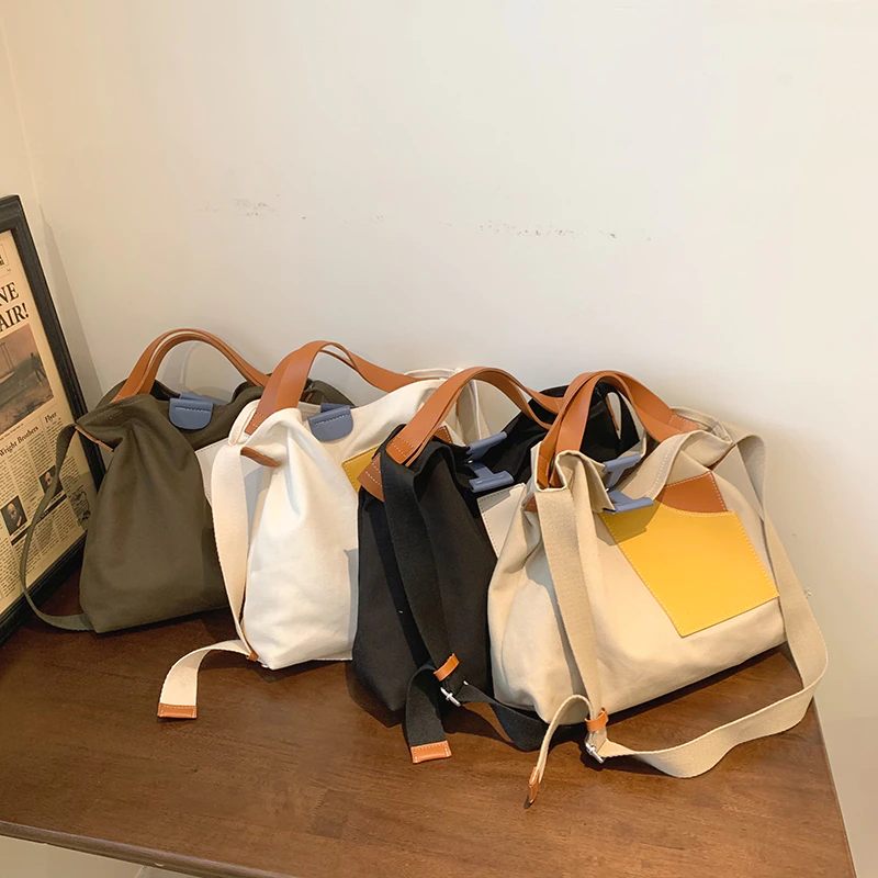 Lola Damväska Med Stor Canvas Med Hög Kapacitet - Beige