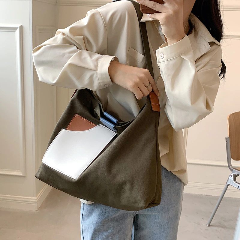 Lola Damväska Med Stor Canvas Med Hög Kapacitet - Beige