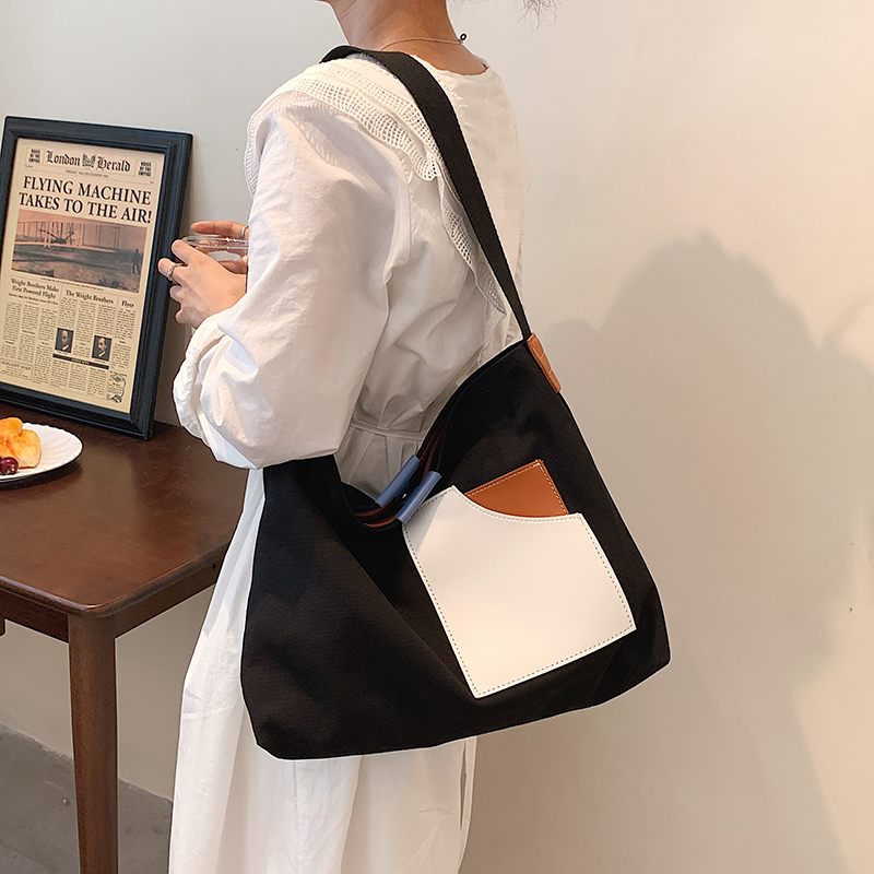 Lola Damväska Med Stor Canvas Med Hög Kapacitet - Beige
