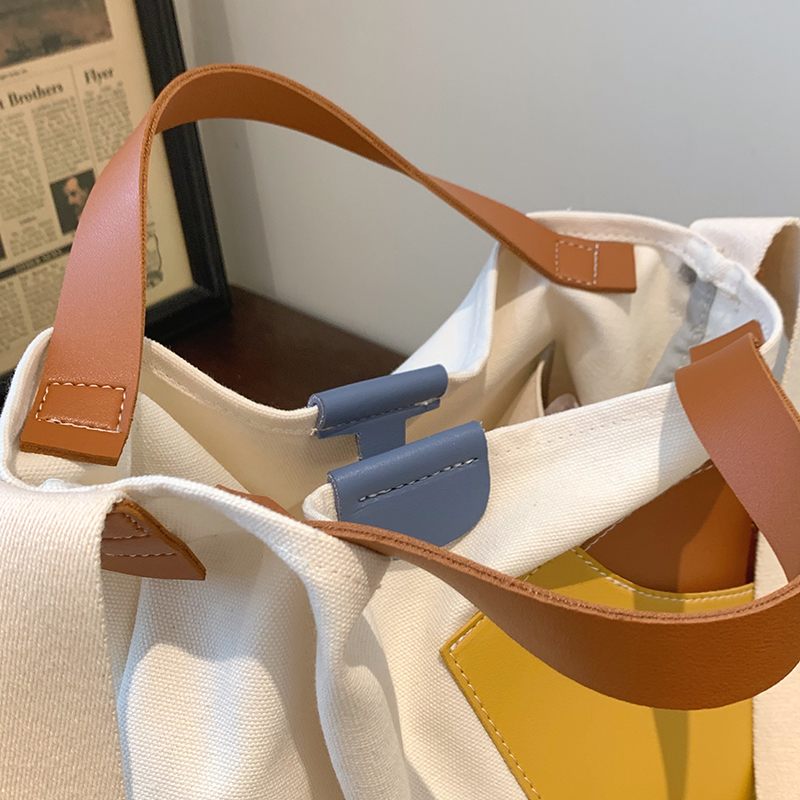 Lola Damväska Med Stor Canvas Med Hög Kapacitet - Beige