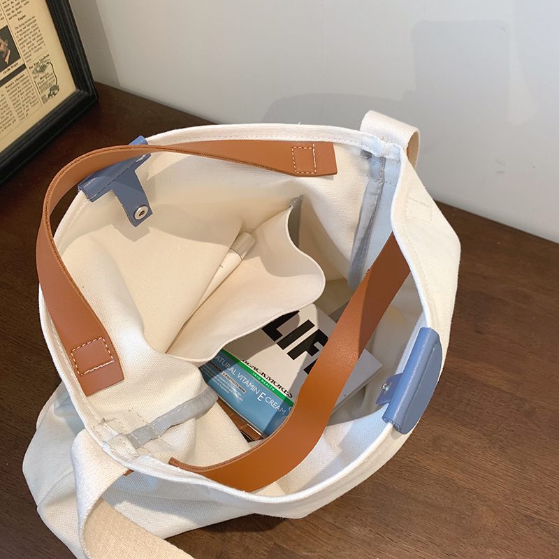 Lola Damväska Med Stor Canvas Med Hög Kapacitet - Beige