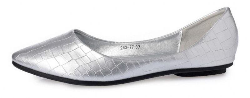 Lolita Damskor Med Platta Mjuksula - Silver
