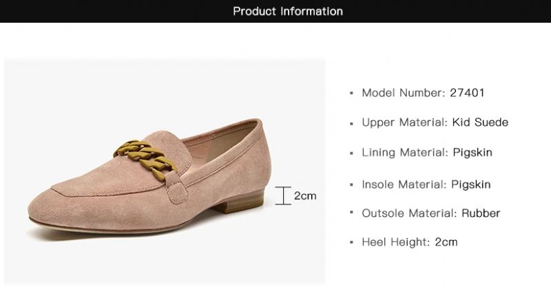 Lorenza Elegant Mocka Loafer Skor För Kvinnor - Rosa