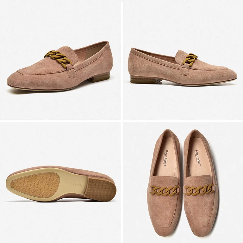 Lorenza Elegant Mocka Loafer Skor För Kvinnor - Rosa