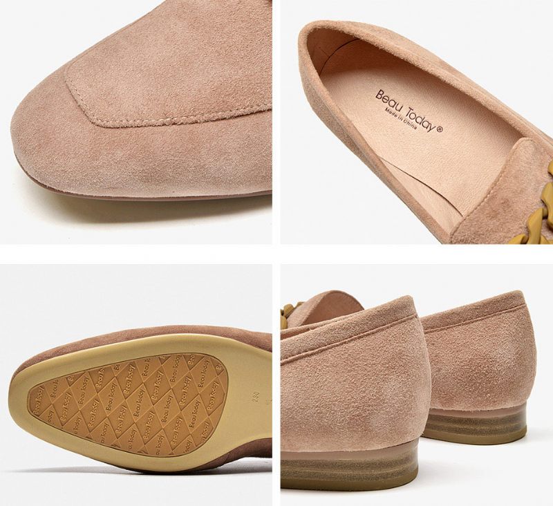 Lorenza Elegant Mocka Loafer Skor För Kvinnor - Rosa