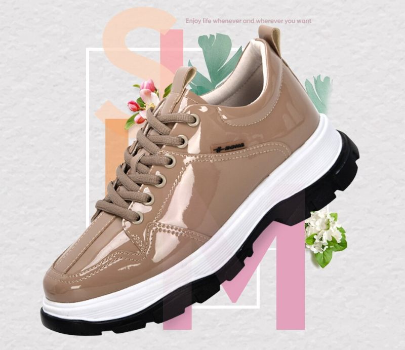 Loreto Sneaker Med Snörning För Kvinnor - Aprikos