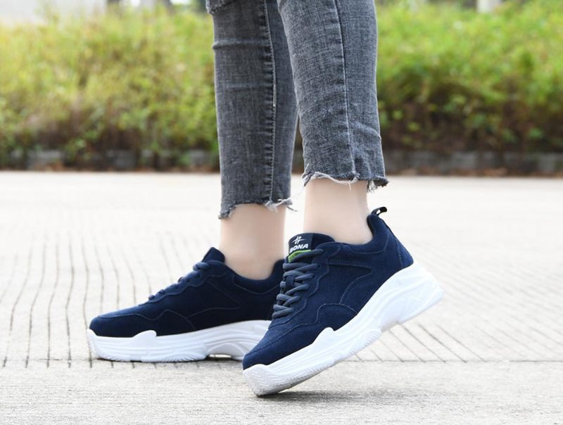 Louna Bekväma Sneaker Med Snörning För Kvinnor - Svart