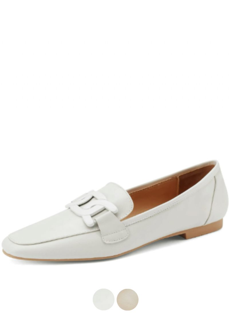 Loy Damer Med Låga Klackar Slip On Loafer Skor