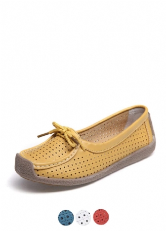 Loyola Dam Sommar Läder Platta Loafers