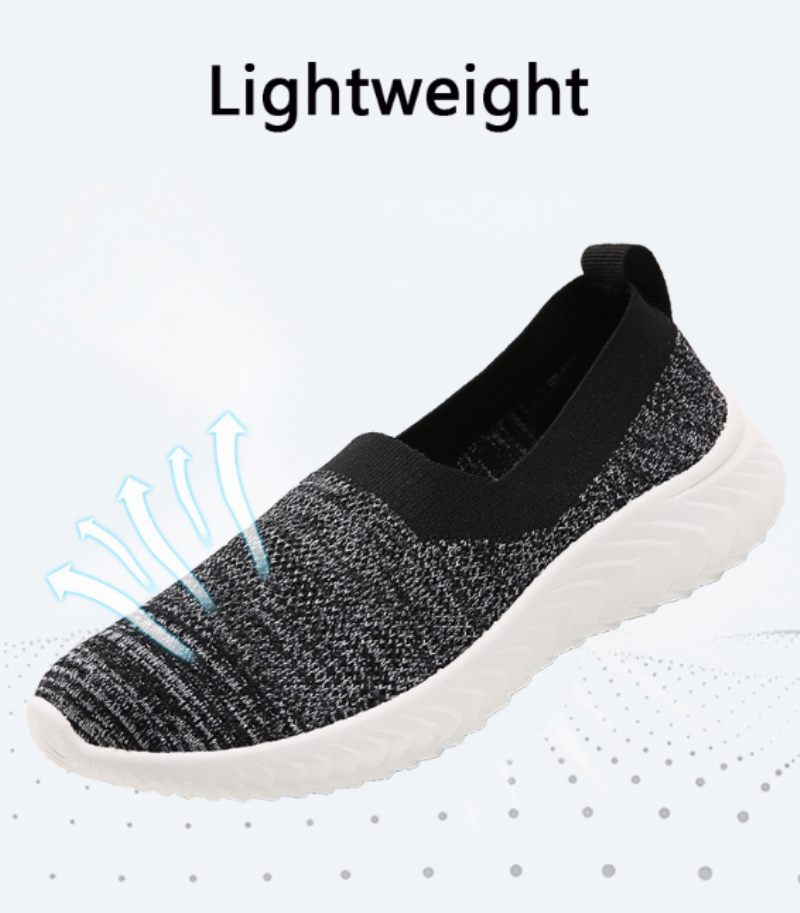 Luar Slip-on Walking Svarta Skor För Kvinnor - Svart