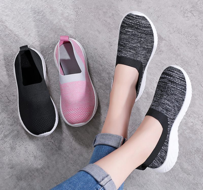 Luar Slip-on Walking Svarta Skor För Kvinnor - Svart