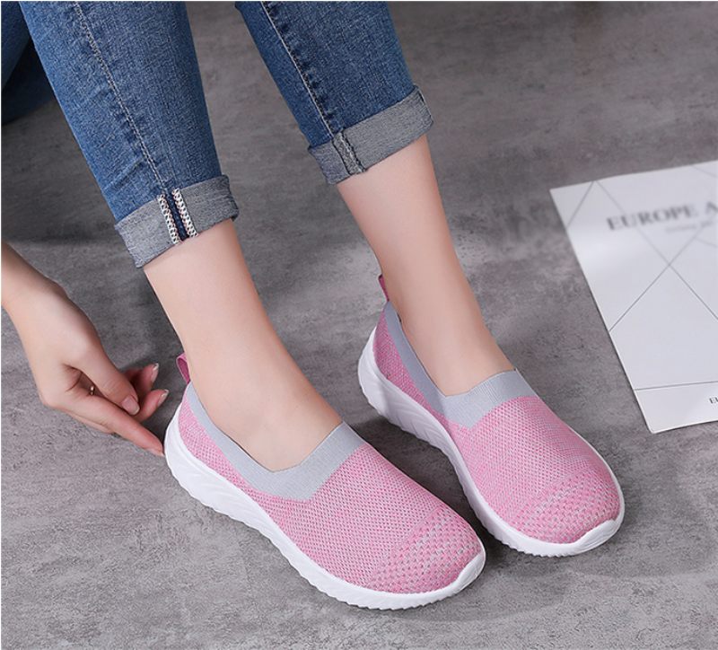 Luar Slip-on Walking Svarta Skor För Kvinnor - Svart