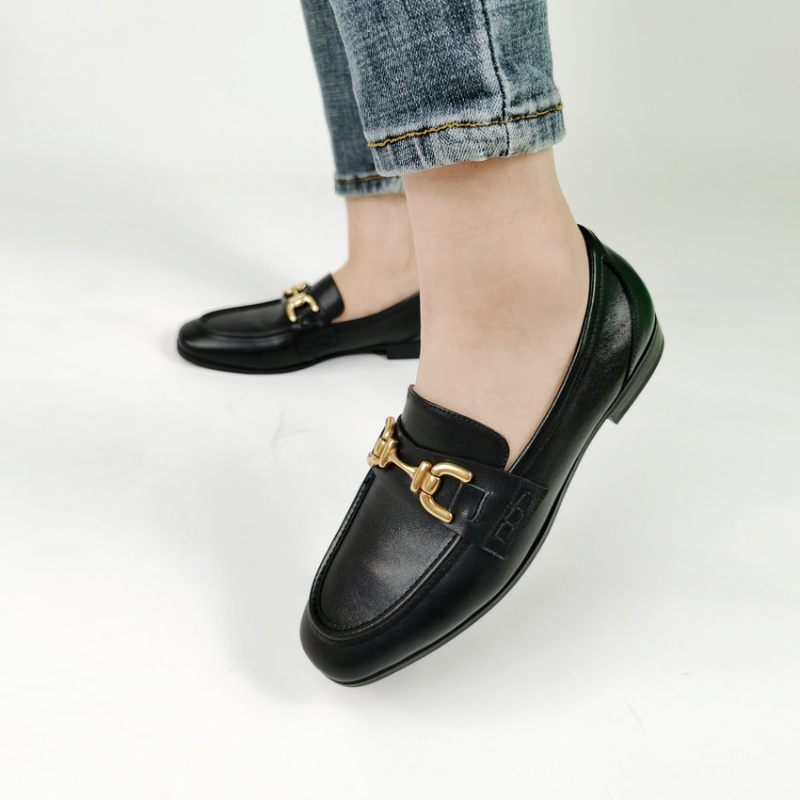 Luciany Leather Loafer För Kvinnor - Brun