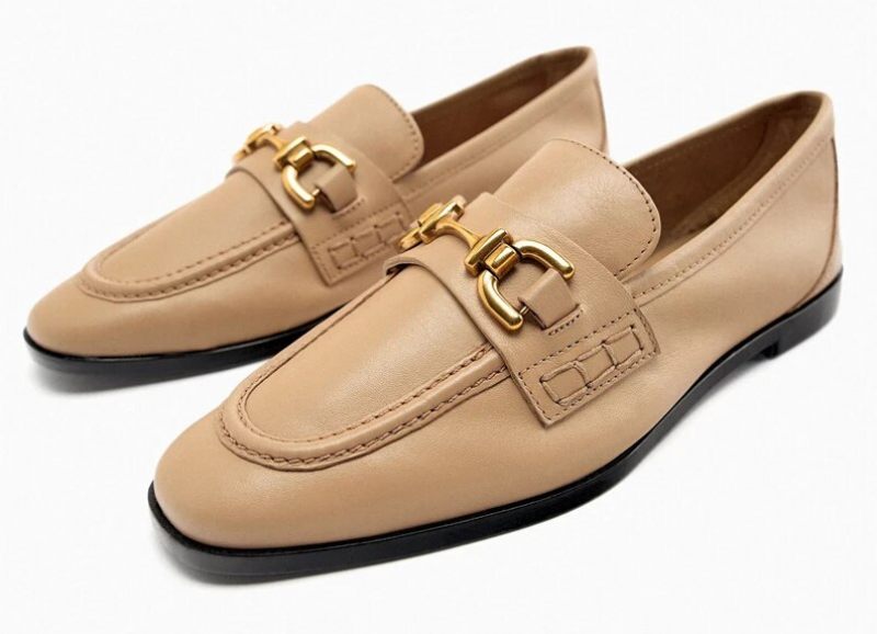 Luciany Leather Loafer För Kvinnor - Brun