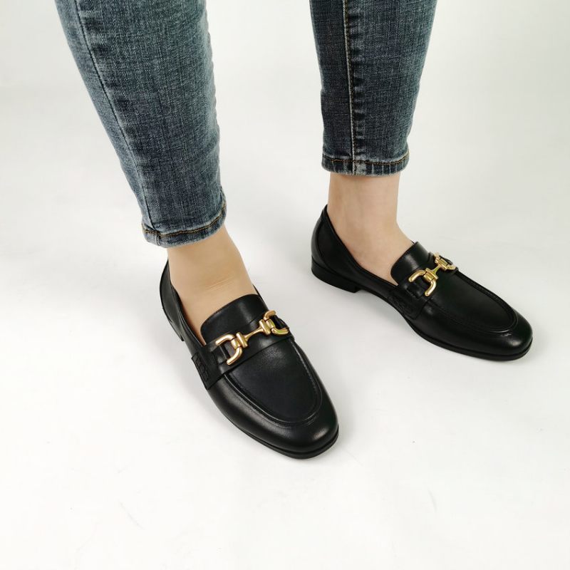 Luciany Leather Loafer För Kvinnor - Brun