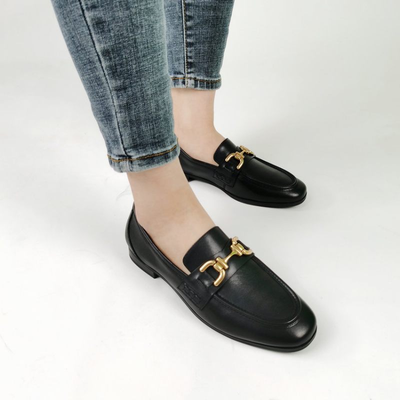 Luciany Leather Loafer För Kvinnor - Brun