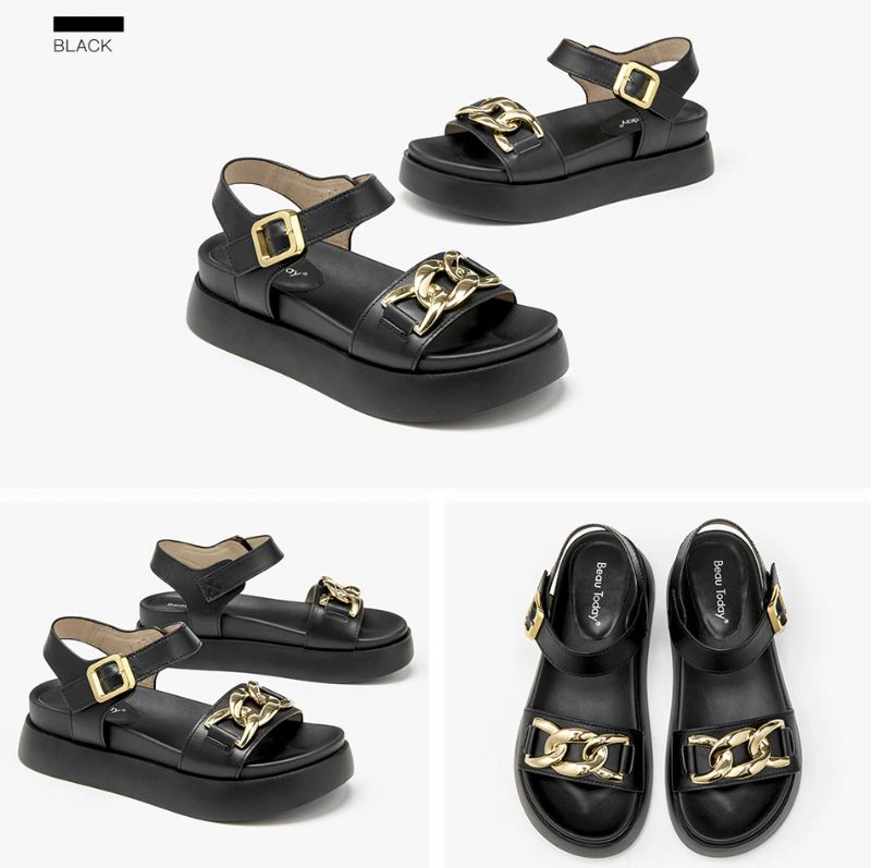 Lucrecia Dam Ankel Spänne Läder Sandal - Beige