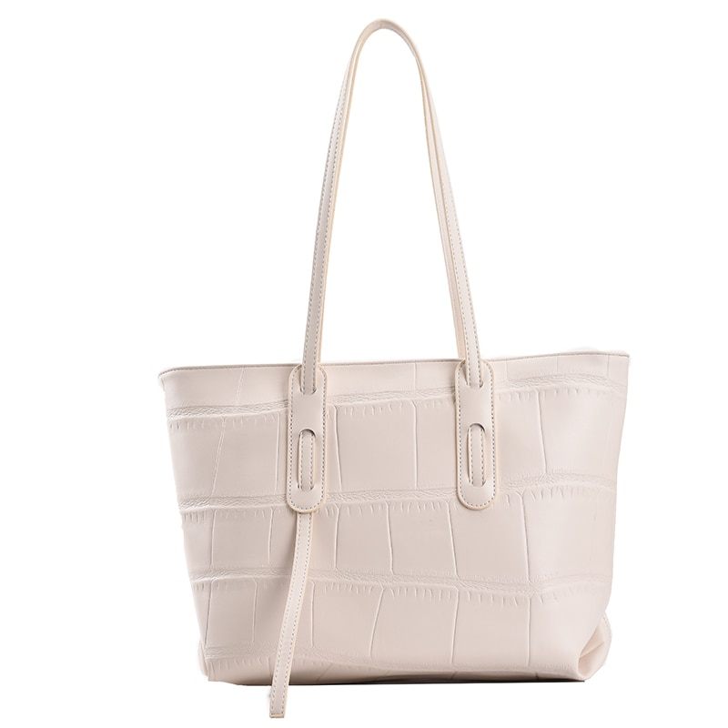Lucy Lyxig Läderhandväska För Kvinnor - Beige