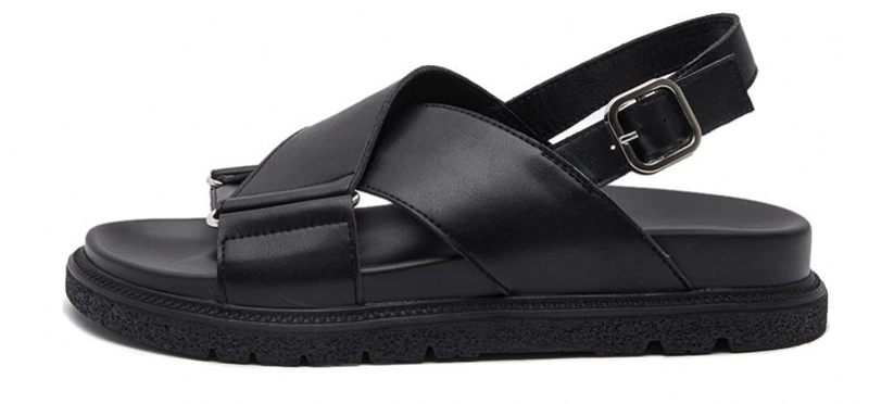 Lucy Platt Sandal Med Spänne För Kvinnor - Svart