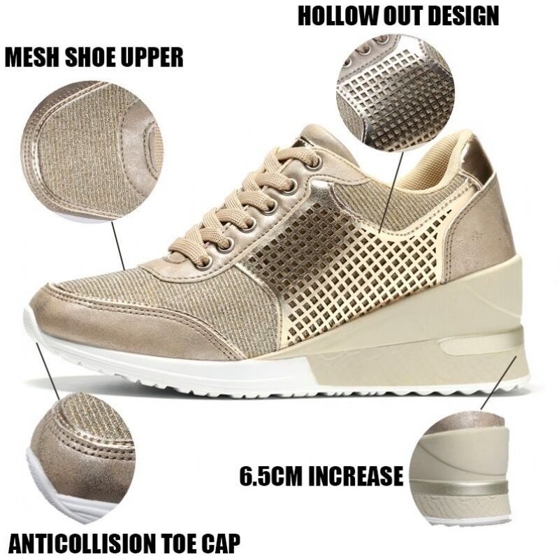 Lucy Wedges Sneakers För Kvinnor - Guld
