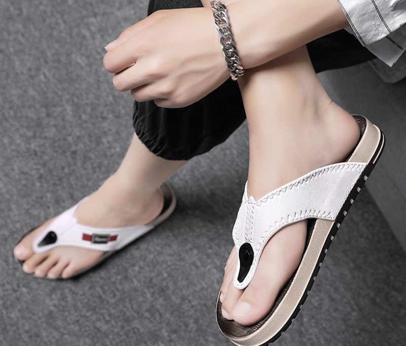 Luis Casual Flip Flop För Män - Vit