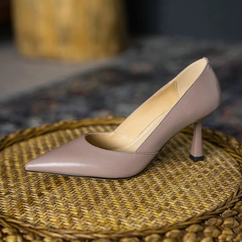 Luisa Dam Bröllop Tunna Höga Pumps - Beige