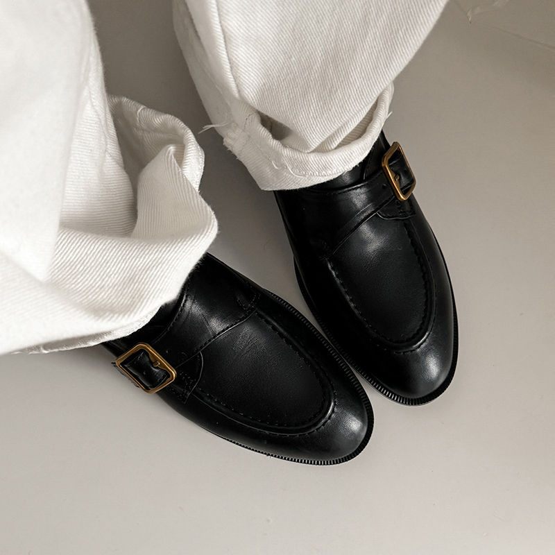 Luisa Leather Loafer För Kvinnor - Brun