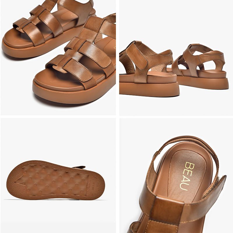Luke Lädersandal För Kvinnor - Brun