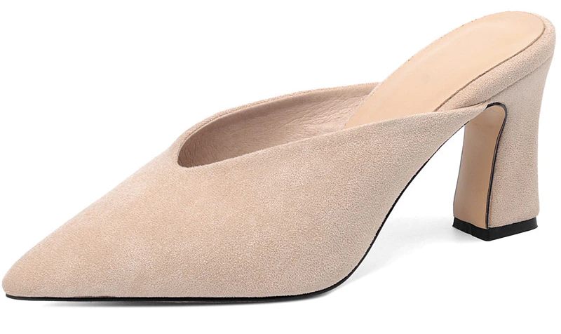 Luna Dam Elegant Mules Höga Svarta Klackar - Svart