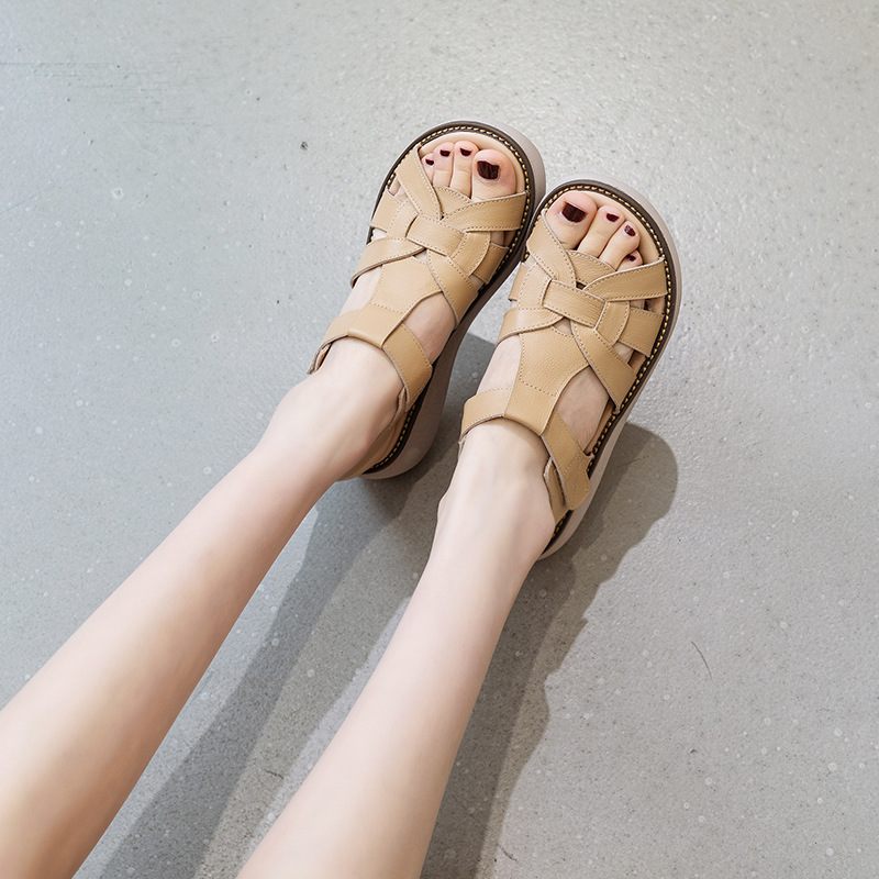 Macry Peep Toe Wedges-sandaler För Kvinnor - Svart