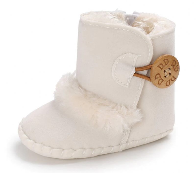 Madonna Baby Flickors Snöstövlar - Vit päls