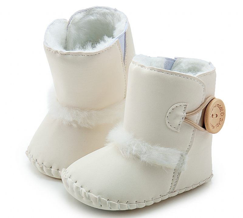 Madonna Baby Flickors Snöstövlar - Vit päls