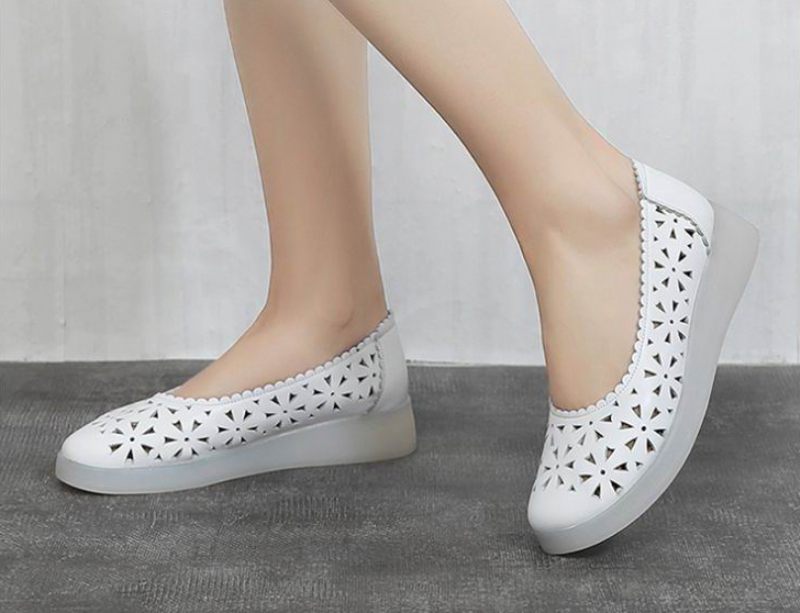 Magert Dam Loafer Skor - Vit