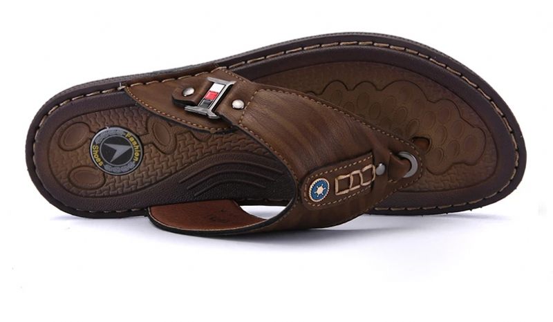 Malcom Casual Flip Flop För Män - Brun