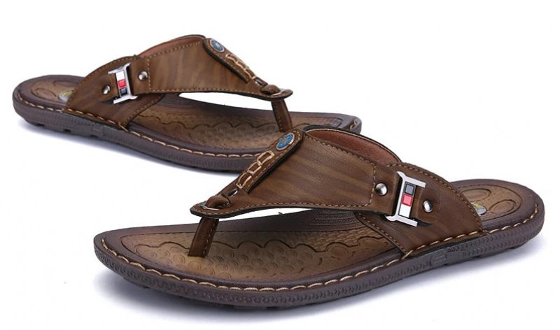 Malcom Casual Flip Flop För Män - Brun