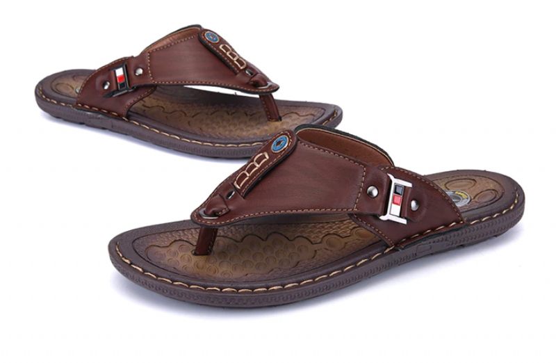 Malcom Casual Flip Flop För Män - Brun