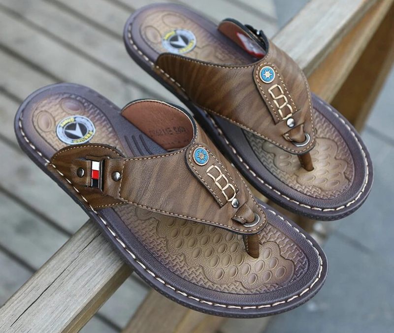 Malcom Casual Flip Flop För Män - Brun