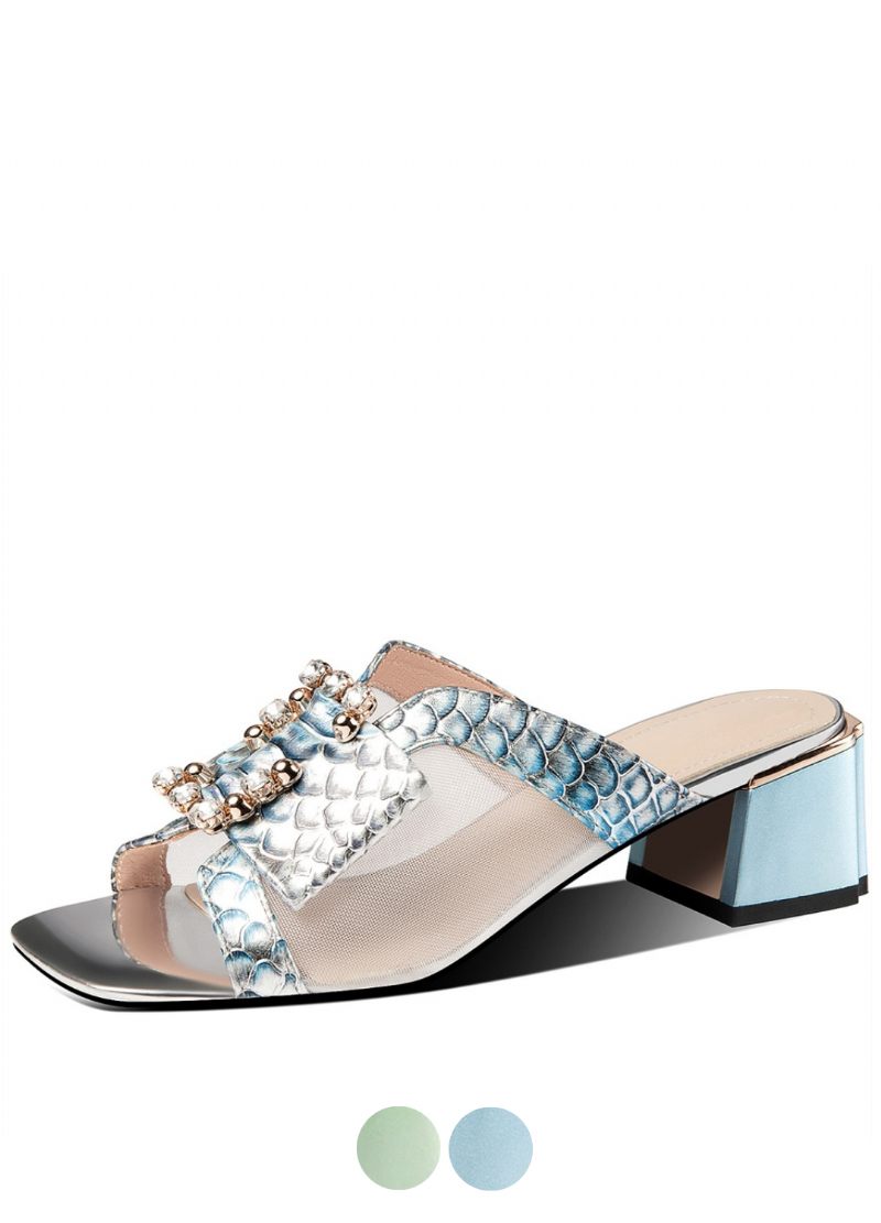 Malena Dammode Fyrkantiga Klackskor Sandaler